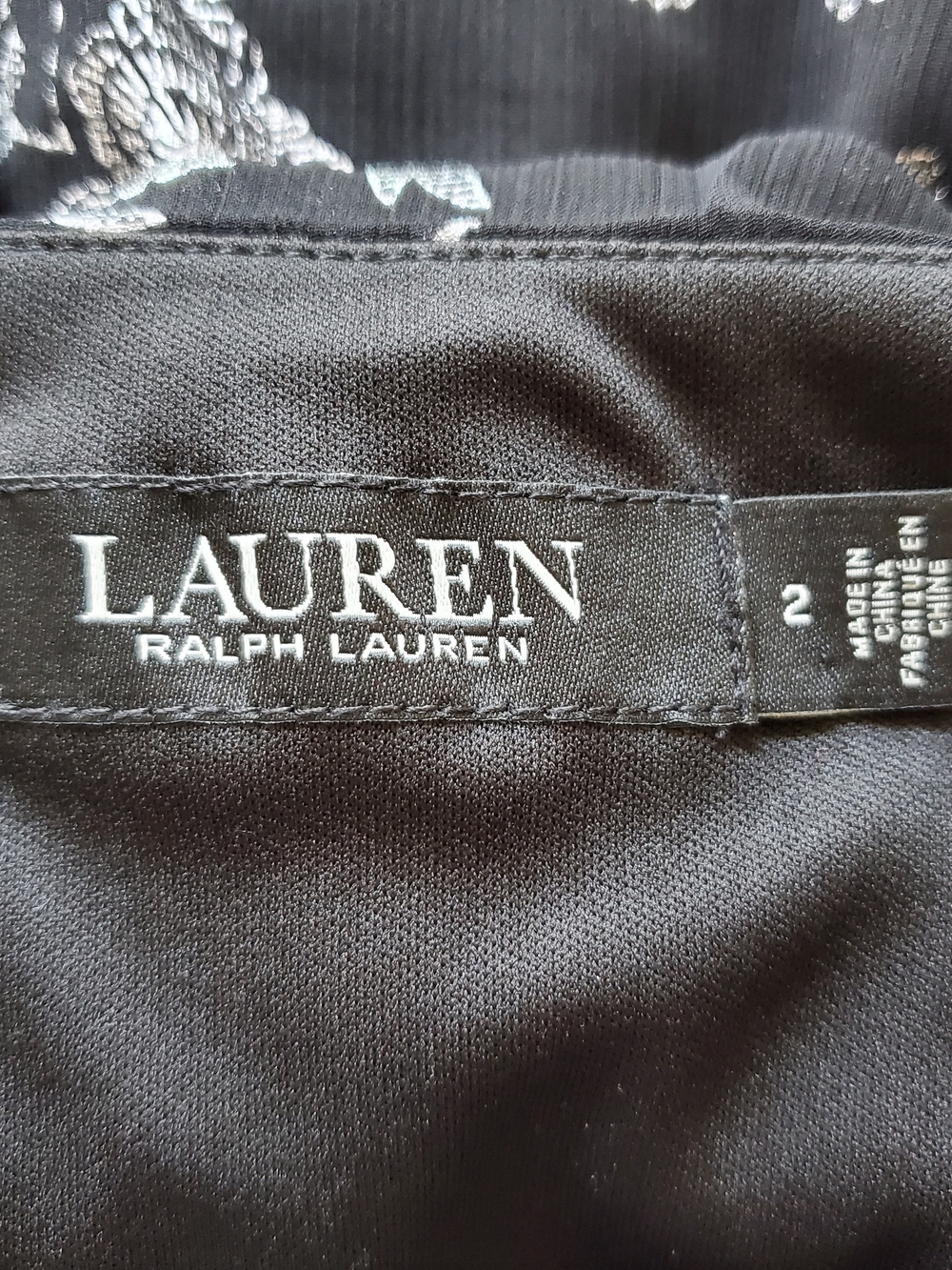 Lauren Ralph Lauren Black Label Floral Ruffle Midi Dress. Size 2 - Picture 7 of 8